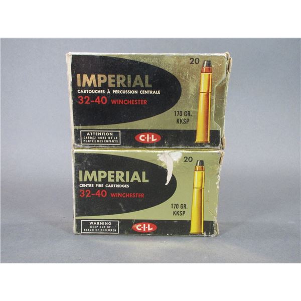 40 Rounds Of .32-40 Ammo- 170 GR