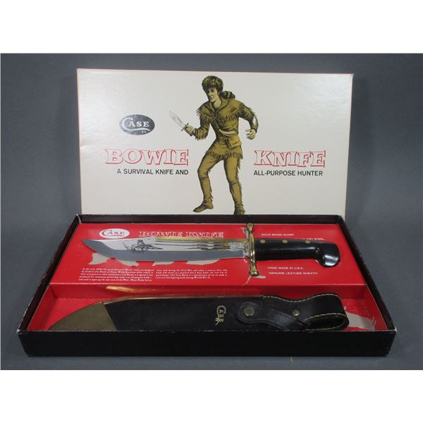 Case XX Bowie Knife- NIB- 9.25" Etched Brass Overlaid Blade- 4.5" Handle- Sheath