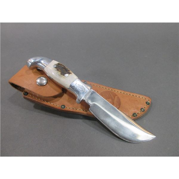 RH Ruana Bonner Montana Knife- Model 13A- M Mark- Original Sheath- 4" Blade- 3.75" Handle- Unused