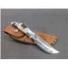 Image 1 : RH Ruana Bonner Montana Knife- Model 13A- M Mark- Original Sheath- 4" Blade- 3.75" Handle- Unused