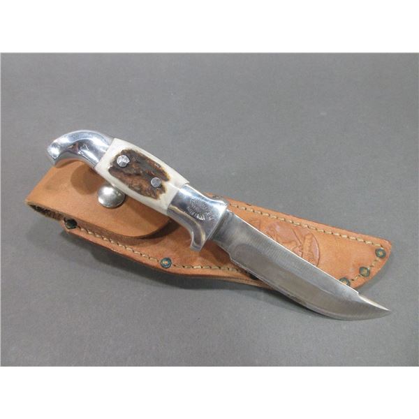 RH Ruana Bonner Montana Knife- Model 11A- M Mark- Original Sheath- 4" Blade- 3.75" Handle- Unused