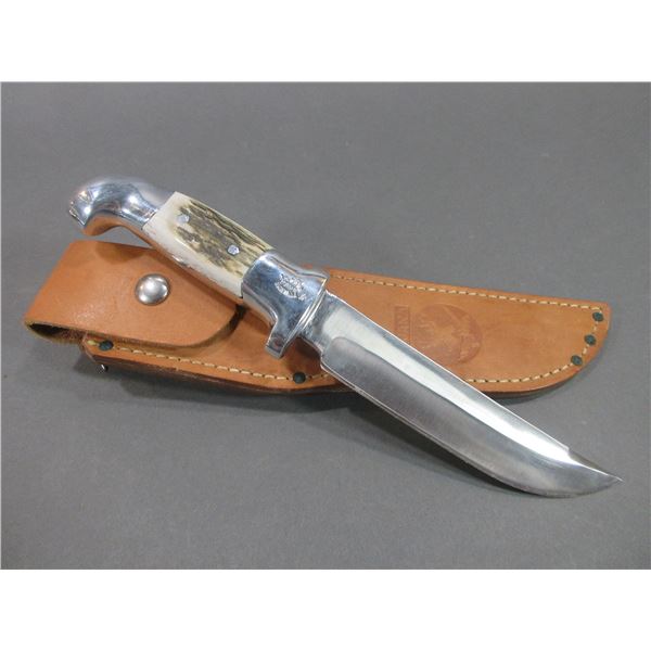 RH Ruana Bonner Montana Knife- Model 16A- M Mark- Original Sheath- 6" Blade- 4.5" Handle- Unused