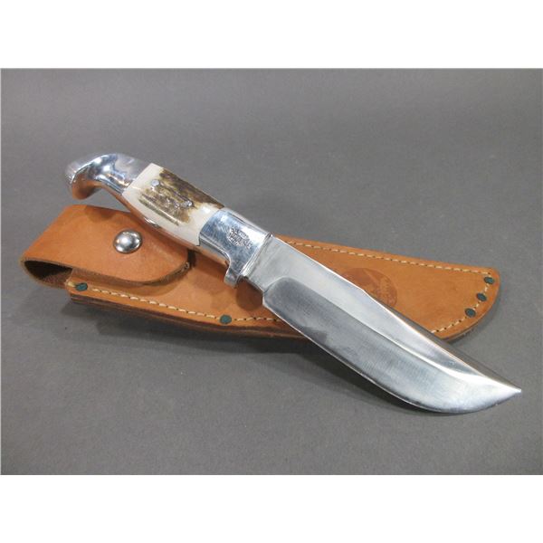 RH Ruana Bonner Montana Knife- Model 15C- M Mark- Original Sheath- 6" Blade- 4.5" Handle- Unused