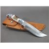 Image 1 : RH Ruana Bonner Montana Knife- Model 15C- M Mark- Original Sheath- 6" Blade- 4.5" Handle- Unused