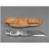 Image 4 : RH Ruana Bonner Montana Knife- Model 20D- M Mark- Original Sheath- Whetstone- 6" Blade- 4.5" Handle-