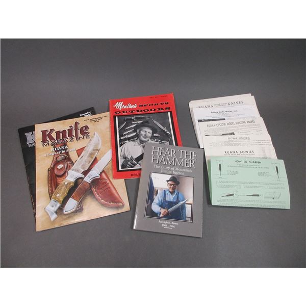 "Hear The Hammer" The Story Of RH Ruana And His Knives- Ruana Catalogs- 2 Magazines Articles About R