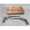 Image 1 : 2 Belique Dueling/Target Pistols- .22- 10" Barrels- Diamond Checkered Grips- Case Hardened- 1 Gun Is
