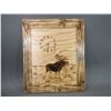 Image 1 : Plywood Moose Clock- 25" X 21"