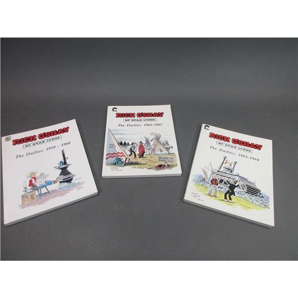 2 Signed Stan Lynde Rick O'Shay Book- "The Dailies: 1959-1960"- "The Dailies: 1961-1962"- "The Daili