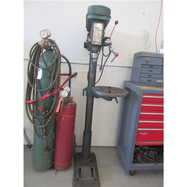 All Trade 16 Speed Drill Press- Heavy Duty- 120V- .75 HP- Fair Condition- Works