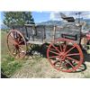 Image 1 : Covered Wagon- Tongue With Evener- Decent Wheels- Large Chuck Box- Seat- Storage Box On Front Of Wag
