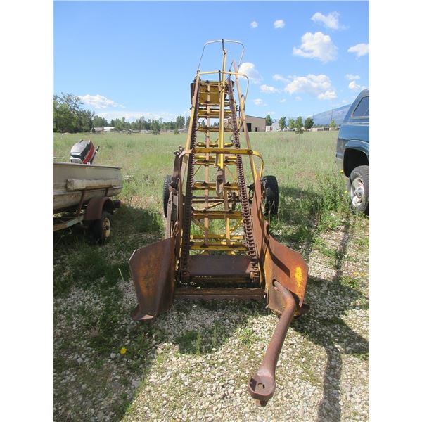 Small Square Bale Retriever- Ground Driven- Hook Behind A Baler Or Truck