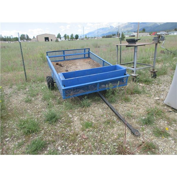 Bumper Pull Flatbed Trailer- 6' X 4'- 8" Sides- Good Rubber- Good Condition- Good Title