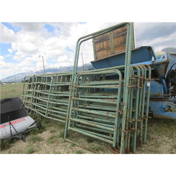 Seven 16' X 5' Stock Panels- Two 12' X 5' Stock Panels- Two 4.5' Ride Through Gates- 6 Rail- Fair To