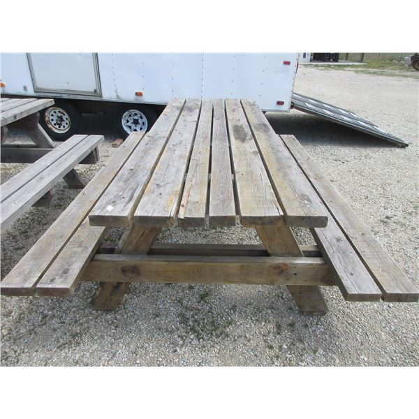 Handmade Heavy Duty Picnic Table- 2"X6" Construction- Top 34" X 96"- 34"H