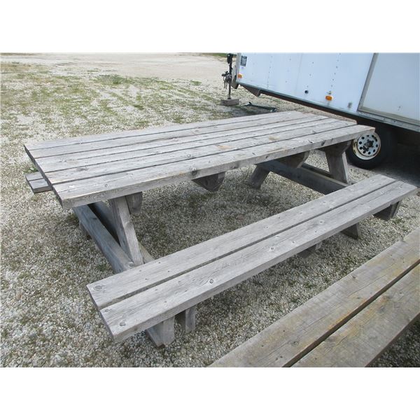 Handmade Heavy Duty Picnic Table- 2"X6" Construction- Top 34" X 96"- 34"H