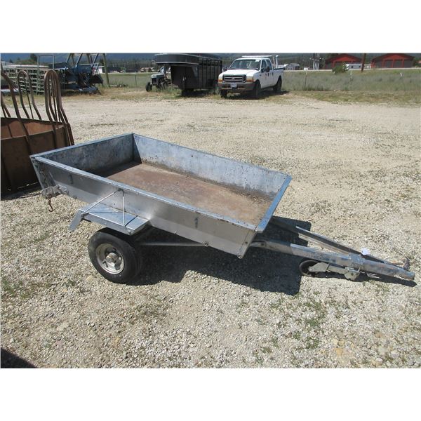 Small Single Axle Bumper Pull Trailer- Good Rubber- Pulls Good- 5.5' X 4'- No Title