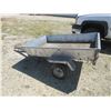 Image 3 : Small Single Axle Bumper Pull Trailer- Good Rubber- Pulls Good- 5.5' X 4'- No Title