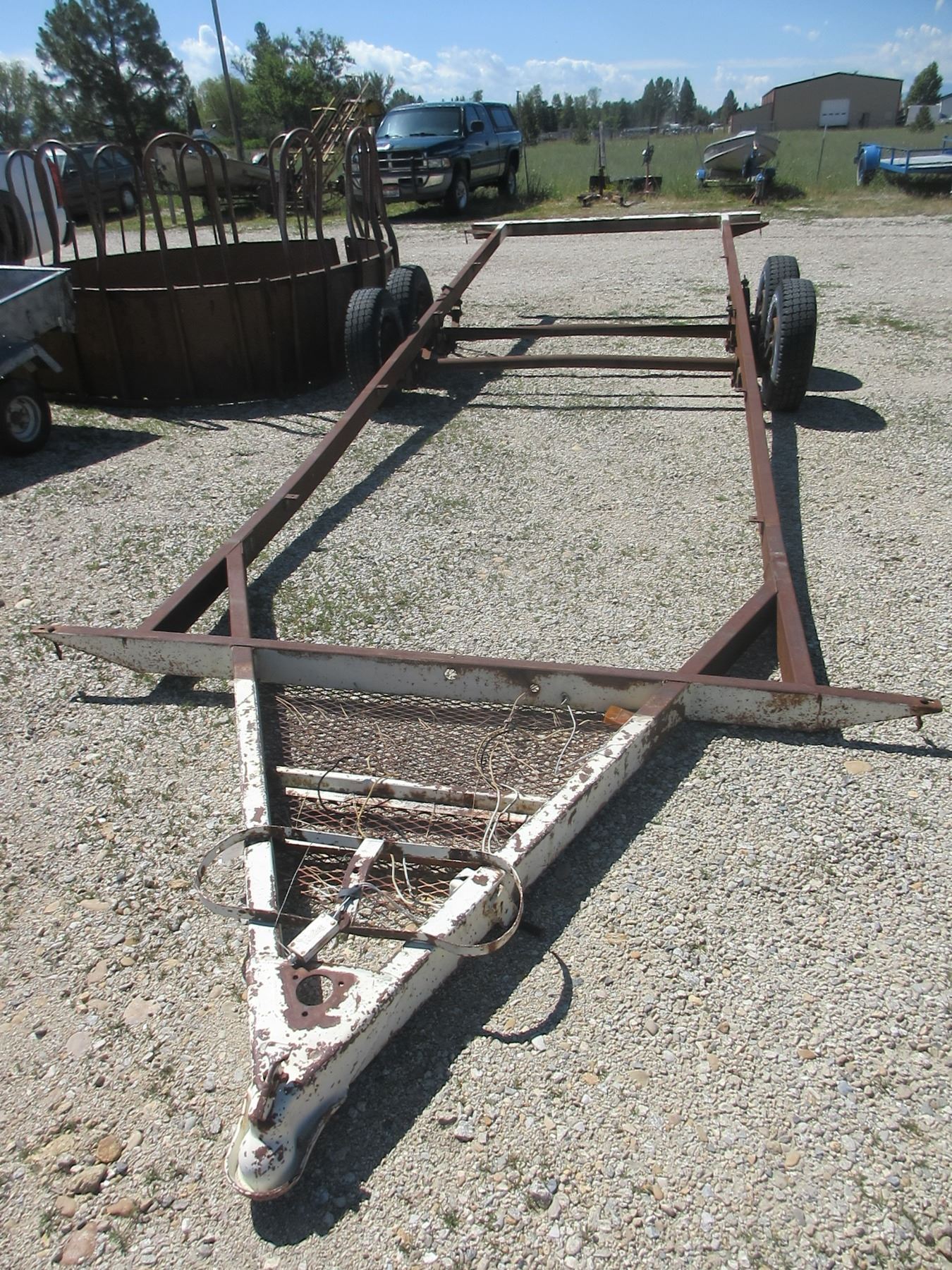 Tandem Axle Bumper Pull Flatbed Trailer 20' X 6' No Lights No Deck