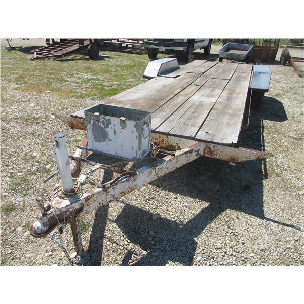 Tandem Axle Bumper Pull Flatbed Trailer- 20' X 6'- Lights Do Not Work- Rough Deck- Fair Rubber