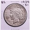Image 1 : 1924-S $1 Peace Silver Dollar Coin