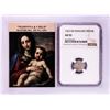 Image 1 : 1553 KB Hungary Denar 'Madonna and Child' Coin NGC AU55 w/ Story Box