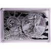 Image 1 : 2020 $1 American Silver Eagle Coin & 2oz Silver Bar Set
