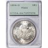 Image 1 : 1884-O $1 Morgan Silver Dollar Coin PCGS MS64 Green Rattler Holder