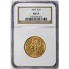 Image 1 : 1847 $10 Liberty Head Eagle Gold Coin NGC AU55