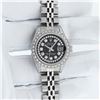 Image 3 : Rolex Ladies Stainless Steel Black Diamond Datejust Wristwatch
