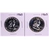 Image 1 : Lot of (2) 1963 Proof Franklin Half Dollar Coins