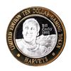 Image 1 : .999 Silver Harveys Lake Tahoe, Nevada $10 Casino Limited Edition Gaming Token