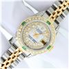 Image 2 : Rolex Ladies Two Tone Diamond and Emerald Datejust with Rolex Box