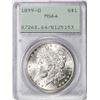 Image 1 : 1899-O $1 Morgan Silver Dollar Coin PCGS MS64 Green Rattler Holder