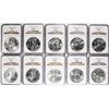 Image 3 : Lot of 1986-2005 $1 American Silver Eagle Coin Set NGC MS69