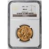 Image 1 : 1881 $10 Liberty Head Eagle Gold Coin NGC MS61