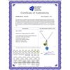 Image 2 : Genuine 1.40 ctw Blue Topaz & Peridot Necklace 14KT Rose Gold - REF-23X8M