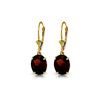 Image 1 : Genuine 6.25 ctw Garnet Earrings 14KT Yellow Gold - REF-44P3H