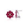 Image 1 : Genuine 4.85 ctw Ruby Earrings 14KT White Gold - REF-71X8M