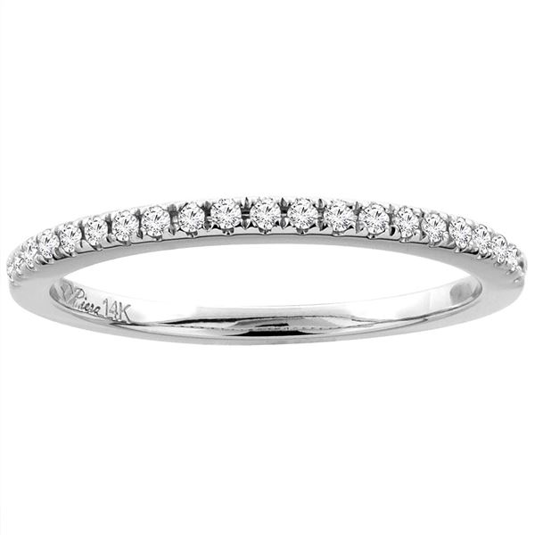 0.15 CTW Diamond Ring 14K White Gold - REF-33F5N