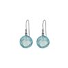 Genuine 12 ctw Blue Topaz Earrings 14KT White Gold - REF-24K4V