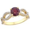 Image 1 : 1.30 CTW Ruby & Diamond Ring 10K Yellow Gold - REF-50Y5V