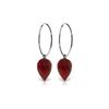 Image 1 : Genuine 26.1 ctw Ruby Earrings 14KT White Gold - REF-36V9W