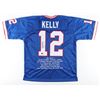 Image 1 : Jim Kelly Signed Career Highlight Stat Jersey (Beckett)