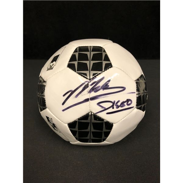 DIEGO MARADONNA SIGNED SIZE 4 SOCCER BALL (IN PERSON AUTHENTICS COA)