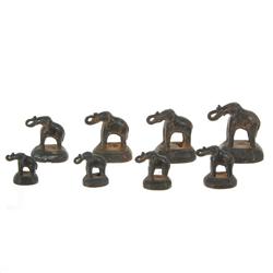 Opium Weight Set Bronze 8 Pieces Elephant (ANT-256A)