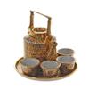 Image 1 : Benjarong Heavy Gilded Tea Set Rama V (ANT-414)