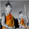 Image 2 : Framed Photo Silk Draped Buddhas Ayuthaya (ART-003)