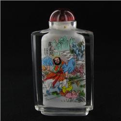 Heavy Beveled Glass Chinese Snuff Bottle (CLB-522)