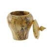 Image 4 : Hand Carved Tamarind Burl Wood Covered Vase  (DEC-161)